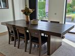 Eettafel en 10 stoelen, Huis en Inrichting, Ophalen, Gebruikt, 100 tot 150 cm, Eikenhout