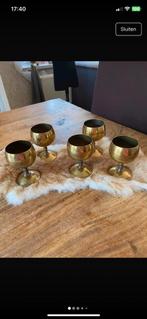 Vintage 5 bronzen wijnbekers, Ophalen