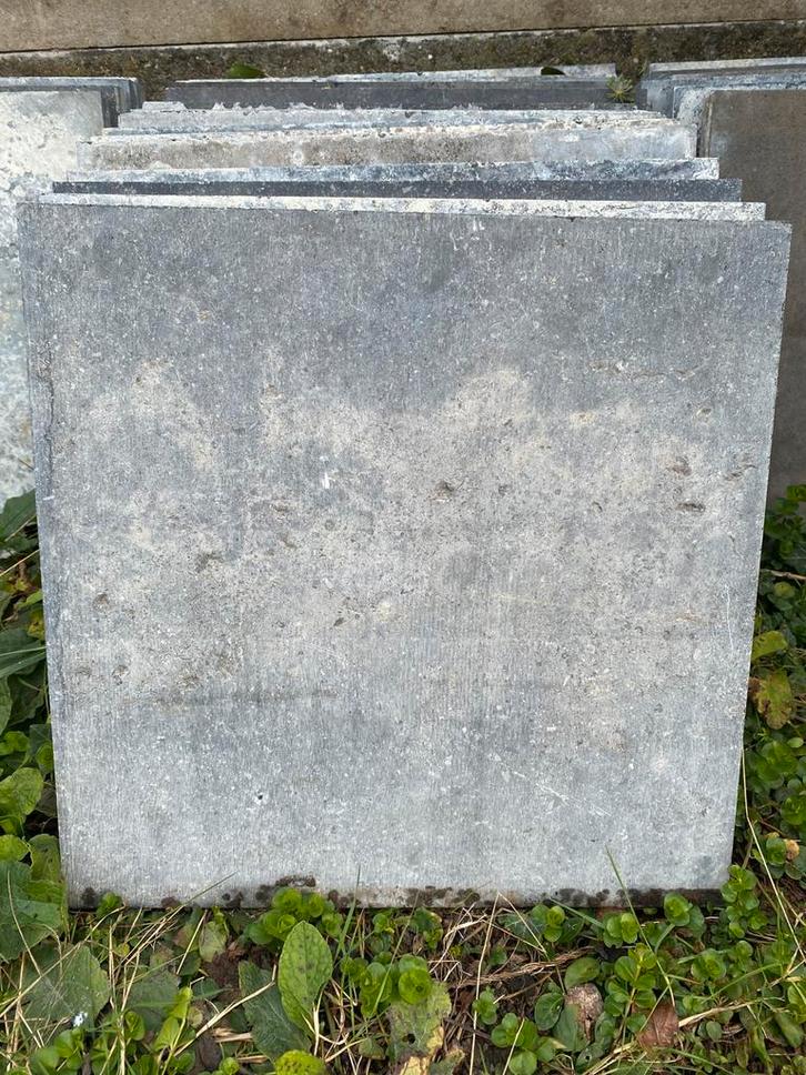 Tegels blauwsteen 40x40cm, Tuin en Terras, Tegels en Klinkers, Gebruikt, Terrastegels, Natuursteen, Minder dan 5 m², Ophalen
