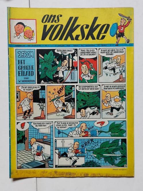 Vandersteen Jerom - Ons Volkske 1 - 02/01/1964, Verzamelen, Stripfiguren, Gebruikt, Overige typen, Suske en Wiske, Verzenden