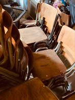 Vintage houten schoolstoelen en stapelstoelen perfect, Comme neuf, Enlèvement ou Envoi