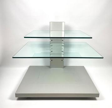 Televisiemeubel in aluminium en glas - Ronald Schmitt