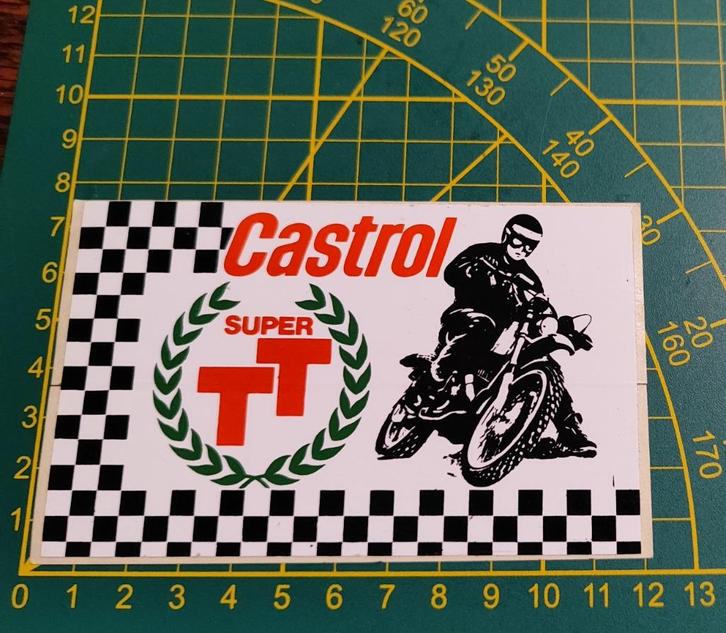 Sticker Castrol Super TT MotorCross, Verzamelen, Stickers, Ophalen of Verzenden