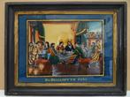 Tableau ancien peint sous verre Les noces de Cana vers 1850, Enlèvement ou Envoi