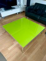 Fel groene Salontafel MDF Italia, Huis en Inrichting, Tafels | Salontafels, Ophalen, Gebruikt, Vierkant, Glas