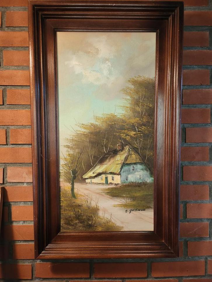 Zeer mooi kunstwerk van G. Quidousse. In goede staat, Antiek en Kunst, Kunst | Schilderijen | Klassiek, Ophalen