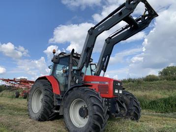 Massey Ferguson 6290 met frontlader, bak, lepels en fronthef beschikbaar voor biedingen