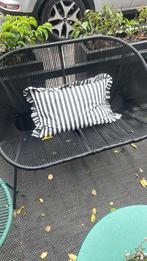 7 zwarte bankjes, Tuin en Terras, Ophalen, Gebruikt