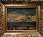Constant Permeke '' Avondstemming op zee '' olieverf op pane, Verzenden