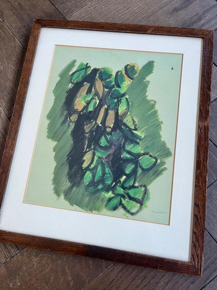 Abstract schilderij van Ennio Morlotti!, Antiek en Kunst, Kunst | Schilderijen | Abstract, Ophalen of Verzenden