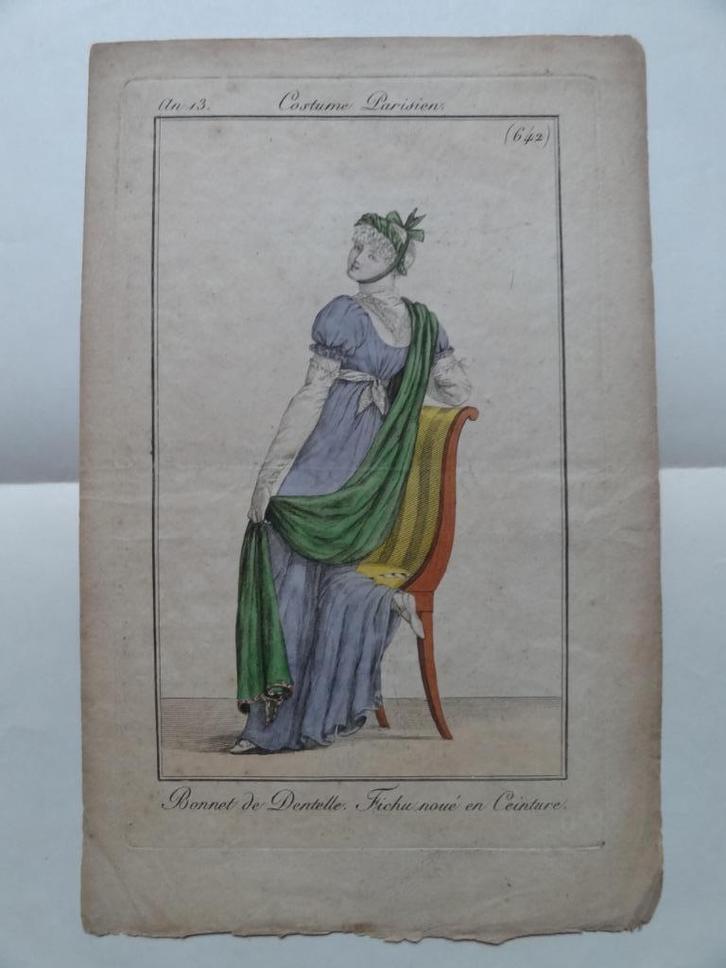 Bonnet de Dentelle, Fichu noué en Ceinture, Vernet Horace, Antiek en Kunst, Kunst | Litho's en Zeefdrukken, Verzenden