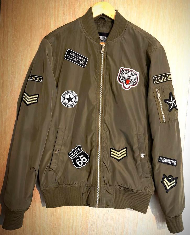 Veste Bomber : marque : Denim - taille : M - kaki (neuf), Kleding | Heren, Jassen | Zomer, Zo goed als nieuw, Maat 48/50 (M), Groen