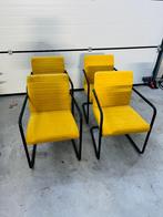 4 stoelen met leuning, Huis en Inrichting, Stoelen, Vier, Modern, Metaal, Bruin
