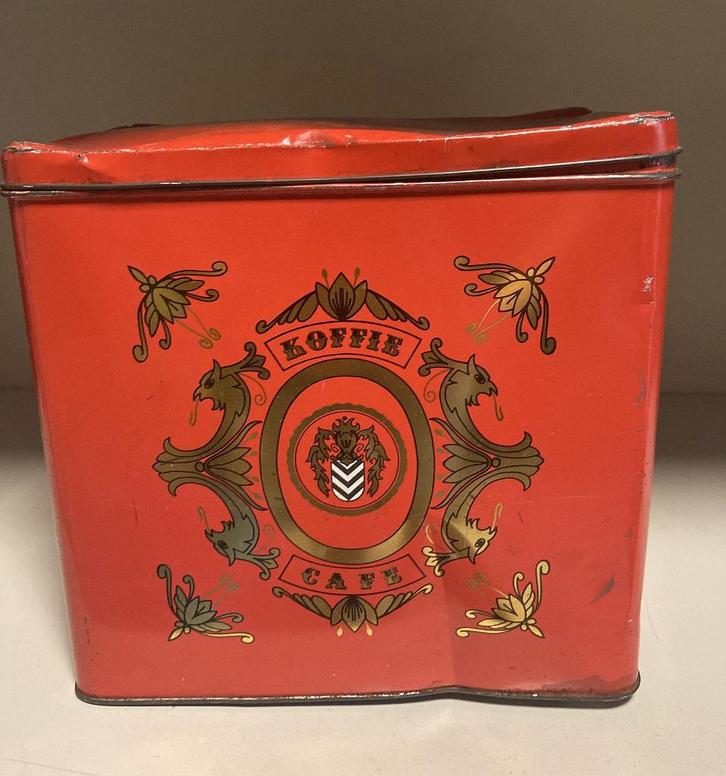 Vintage oud blik 2 kg Rombouts koffie, Verzamelen, Blikken, Gebruikt, Koffie, Overige merken, Ophalen of Verzenden