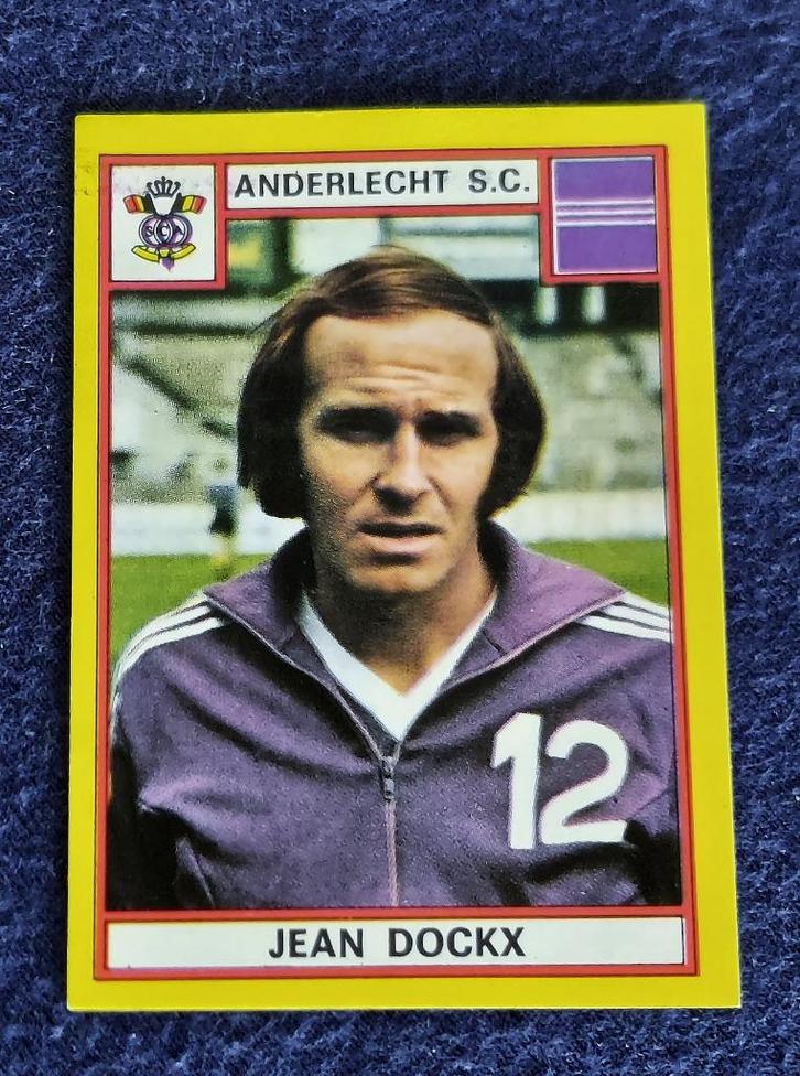 Panini sticker card voetbal ' FB 1975 - Jean Dockx ' - nr.9, Hobby en Vrije tijd, Stickers en Plaatjes, Nieuw, Sticker, Ophalen of Verzenden