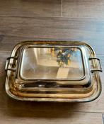 VERZILVERDE SERVEERSCHAAL MET DEKSEL, Ophalen of Verzenden