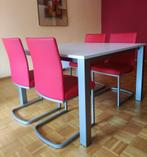 Eettafel 4 personen (met stoelen), Ophalen, Vierkant, Zo goed als nieuw, Vier personen