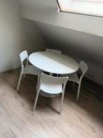 Tafel + 4 stoelen, Huis en Inrichting, Tafels | Eettafels, Ophalen, Zo goed als nieuw