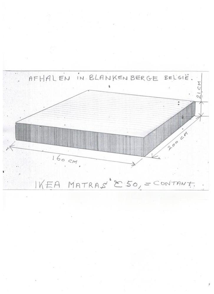 IKEA MATRAS € 50,=, Huis en Inrichting, Slaapkamer | Matrassen en Bedbodems, Gebruikt, Matras, 160 cm, 200 cm, Tweepersoons, Ophalen