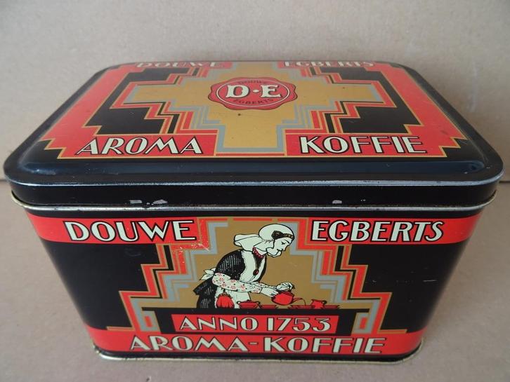 Vintage blik Douwe Egberts anno 1753 aroma koffie blik 1960, Verzamelen, Blikken, Gebruikt, Koffie, Douwe Egberts, Ophalen of Verzenden