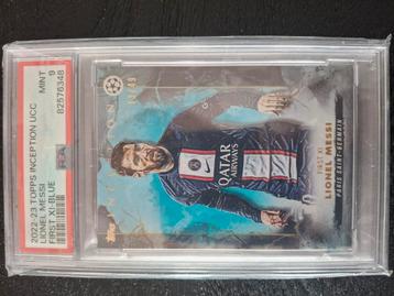 Lionel Messi PSA 9 – Topps Inception 2022/23 First XI Blue  beschikbaar voor biedingen