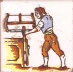 Oude Spaanse tegel, Antiek en Kunst, Antiek | Keramiek en Aardewerk, Ophalen of Verzenden