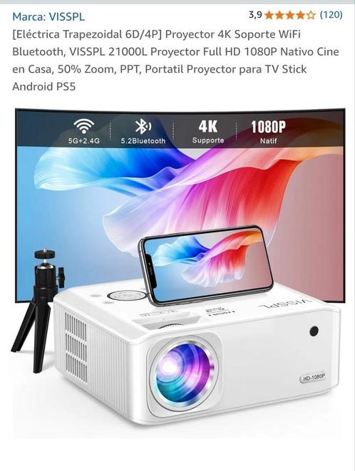 10080p projector. +100", Audio, Tv en Foto, Beamers, Zo goed als nieuw, Ophalen
