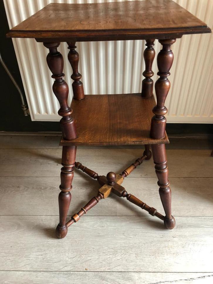 Grote Eiken Piëdestal of Bijzet Tafel., Antiek en Kunst, Antiek | Woonaccessoires, Ophalen of Verzenden