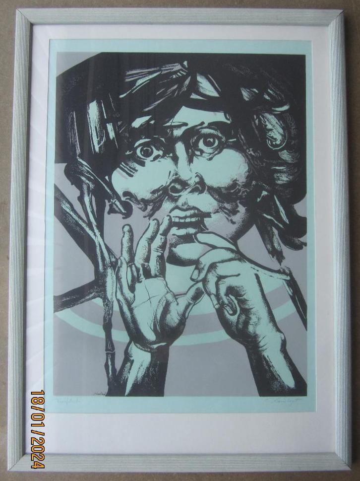 "PRIMUM VIVERE" - Octave Landuyt, Antiquités & Art, Art | Lithographies & Sérigraphies, Enlèvement