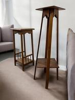 vintage houten pied de stal / bijzettafel / plantentafel, Antiek en Kunst, Ophalen of Verzenden