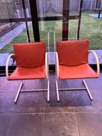 2 chaises vintage Metaform Circle marron/orange, Brun, Cuir, Enlèvement, Utilisé