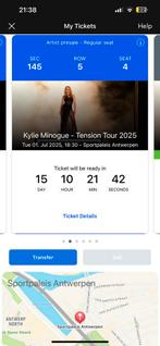 2 x Kylie Minogue Tension Tour-kaartjes, Tickets en Kaartjes, Concerten | Pop, Twee personen, Juli