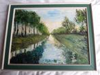 schilderijtje zicht op oud kanaal Bocholt, Ophalen