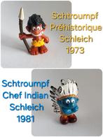 Lot 2 figurines Schtroumpfs - Schleich, Verzamelen, Smurfen, Ophalen of Verzenden, Zo goed als nieuw