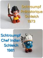 Lot 2 figurines Schtroumpfs - Schleich, Collections, Schtroumpfs, Comme neuf, Enlèvement ou Envoi