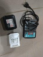 Makita lader/ oplader + 2 accu 14v 14.4v, Ophalen of Verzenden, Gebruikt