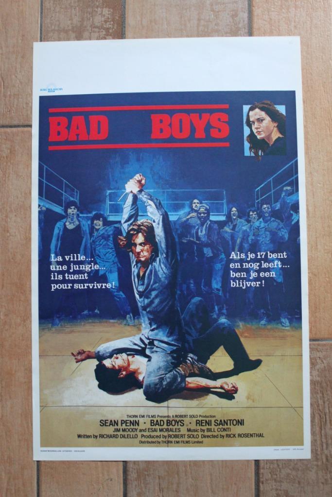 filmaffiche Sean Penn Bad Boys 1983 filmposter, Verzamelen, Posters, Zo goed als nieuw, Film en Tv, A1 t/m A3, Rechthoekig Staand