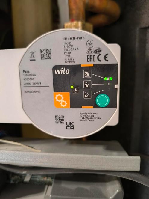 WILO NEUF verwarmingscirculatiepomp, Doe-het-zelf en Bouw, Sanitair, Zo goed als nieuw, Ophalen of Verzenden