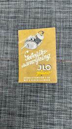 JLO piano, Motoren, Ophalen