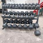 Hexa Dumbells Set  5 kilo tot 50 kilo + Dumbells Opberg rack, Ophalen, Zo goed als nieuw