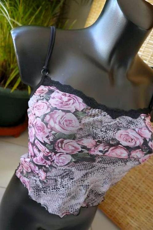 bloem leuk uniek retro top Morgan, Kleding | Dames, Topjes, Gedragen, Maat 36 (S), Rood, Zonder mouw, Ophalen of Verzenden