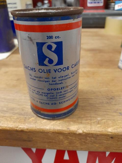 oude volle oliekan sachs olie carter 200cc, Verzamelen, Blikken, Gebruikt, Overige, Overige merken, Verzenden