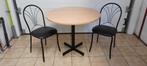 Ronde tafel en 2 stoelen, Huis en Inrichting, Tafels | Eettafels, Ophalen, Rond, 50 tot 100 cm, Zo goed als nieuw