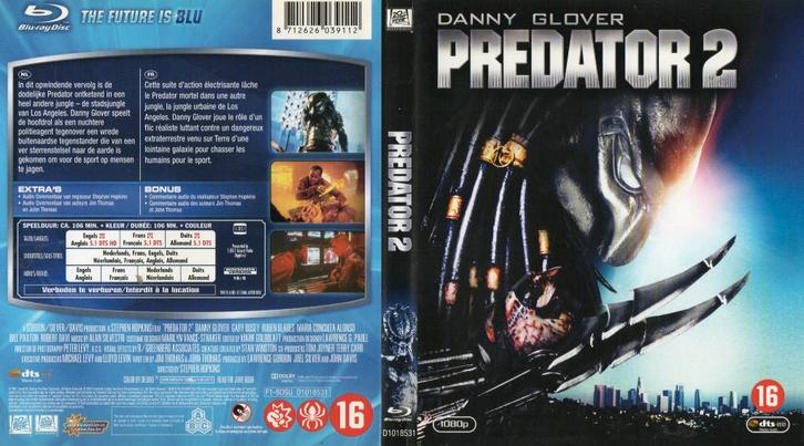 predator 2 (blu-ray) nieuw, Cd's en Dvd's, Blu-ray, Zo goed als nieuw, Science Fiction en Fantasy, Ophalen of Verzenden