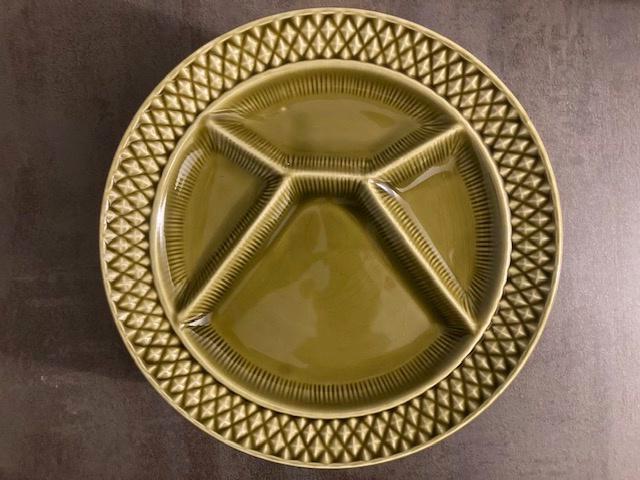 6 Vintage keramiek Fondueborden., Huis en Inrichting, Keuken | Servies, Zo goed als nieuw, Bord(en), Keramiek, Ophalen of Verzenden