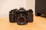 Canon A1 + 50 MM nFD 1.8 + koffer, Reflex miroir, Canon, Utilisé, Enlèvement ou Envoi