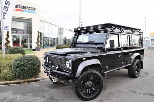 Land Rover Defender 110 2.5 Td5 SW SE, Auto's, Bestelwagens en Lichte vracht, Bedrijf, Te koop, 4x4, Dakrails, Lederen bekleding