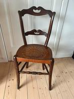 1 chaise de bistrot en bois - 1900 - dessin sur l'assise, Antiquités & Art, Enlèvement
