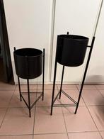 Set zwarte plantenpotten, Huis en Inrichting, Woonaccessoires | Vazen, Ophalen, Zwart