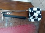 Petit sac damier en poil doux., Ophalen